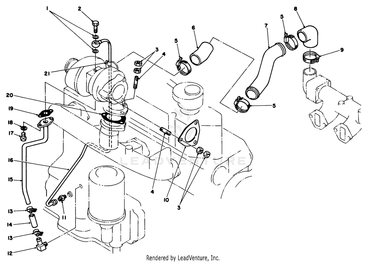 Turbo-Charger Oil Pipe Assembly