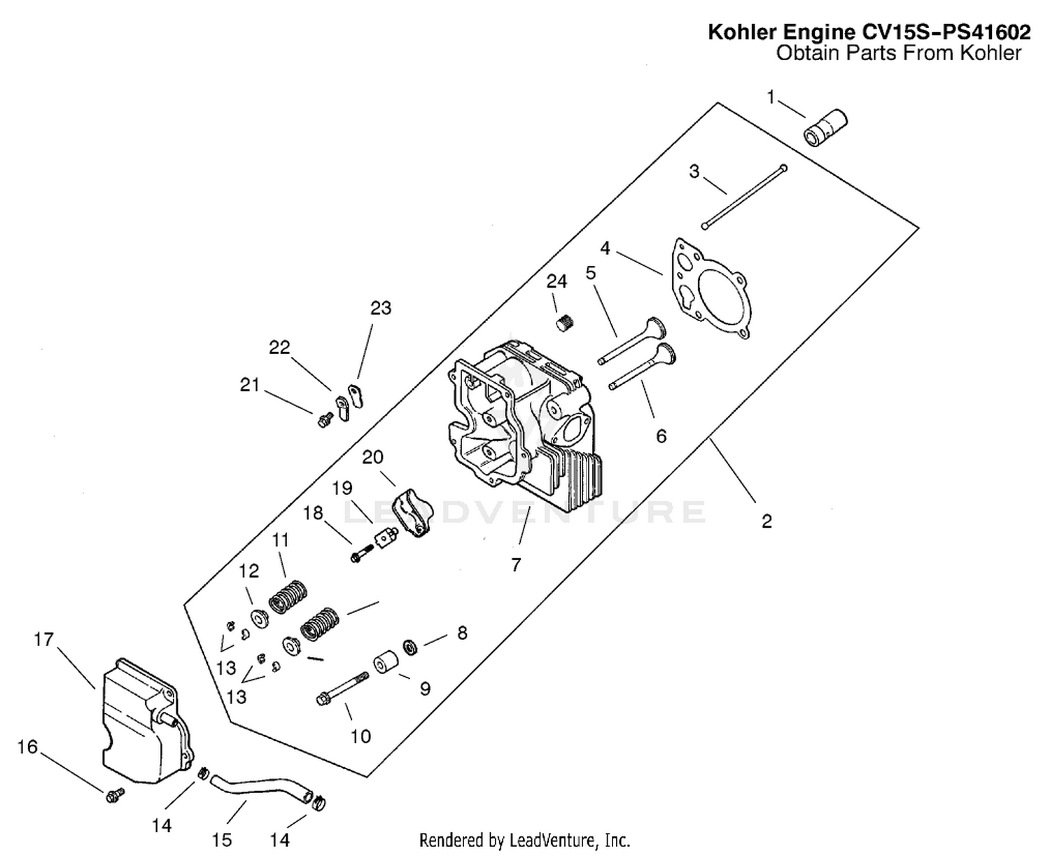 Cylinder Head, Valve And Breather Assembly