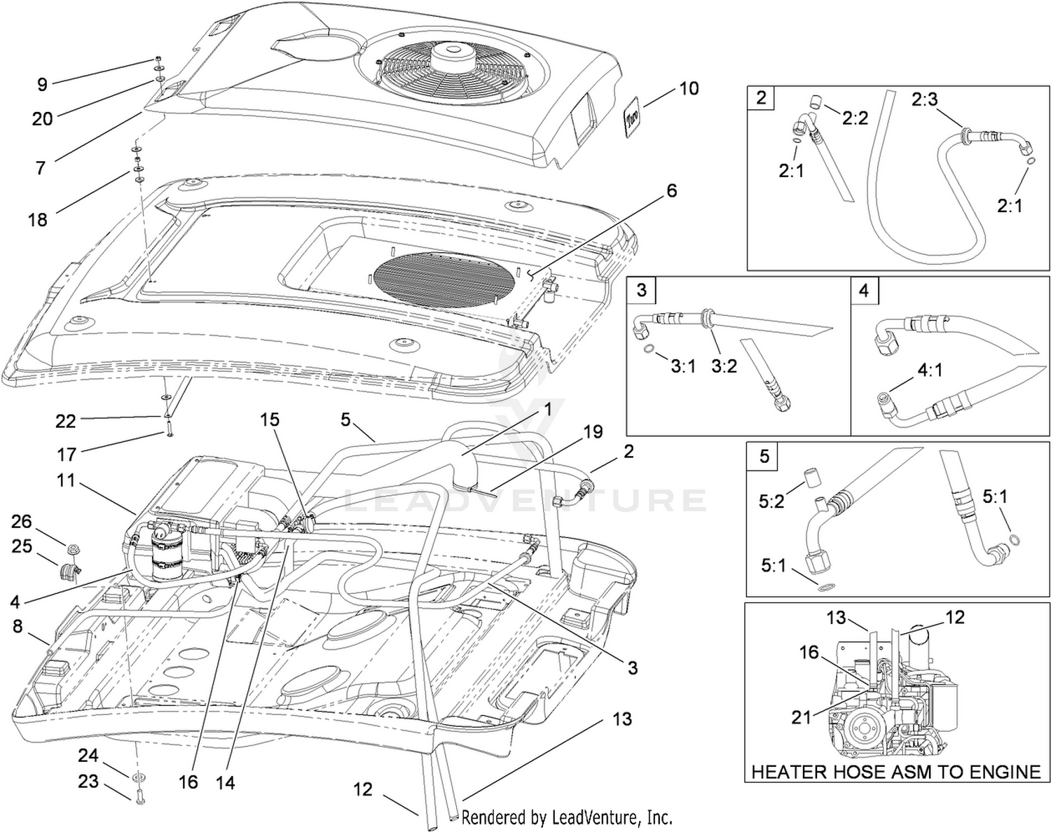 Roof and Hose  Cab Assembly