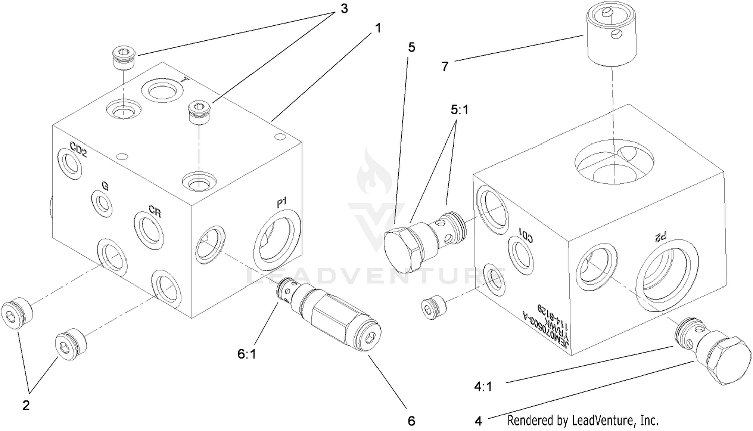 Hydraulic Manifold Assembly No. 114-8129