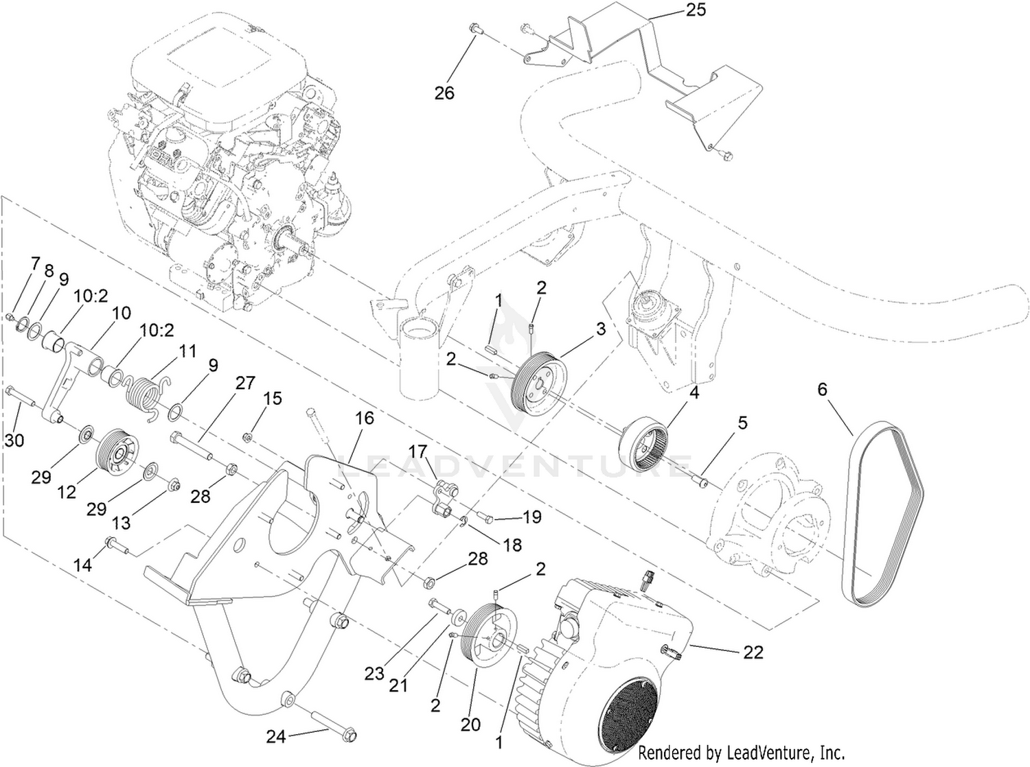 Generator and Engine Frame Assembly