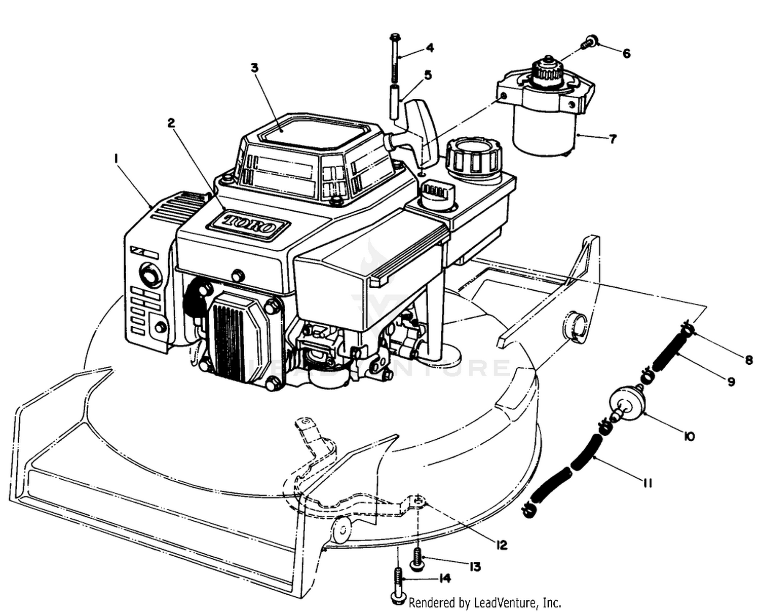 Engine Assembly (model No. Vmf5)(used On Units With Serial No. 7000001-7001733)