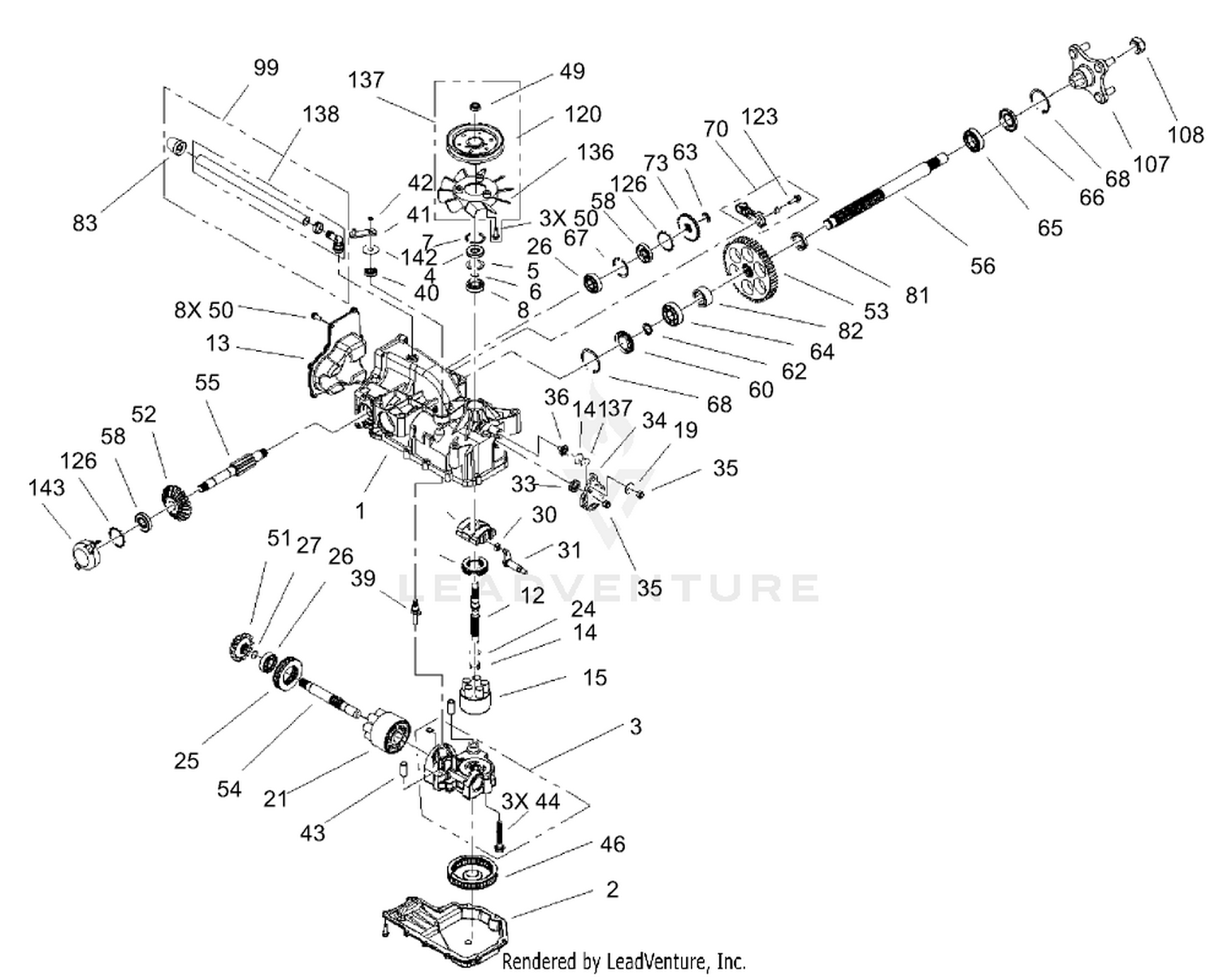 LH Hydro Transaxle Assembly No. 107-1709