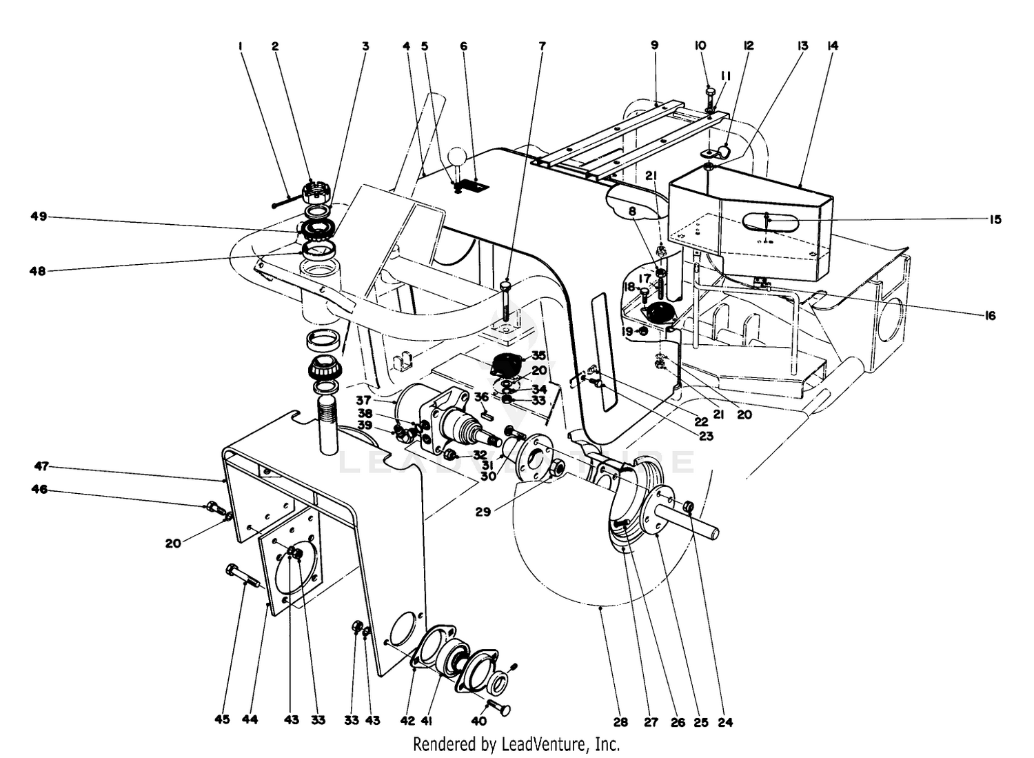 Front Steering Fork And Motor Assembly