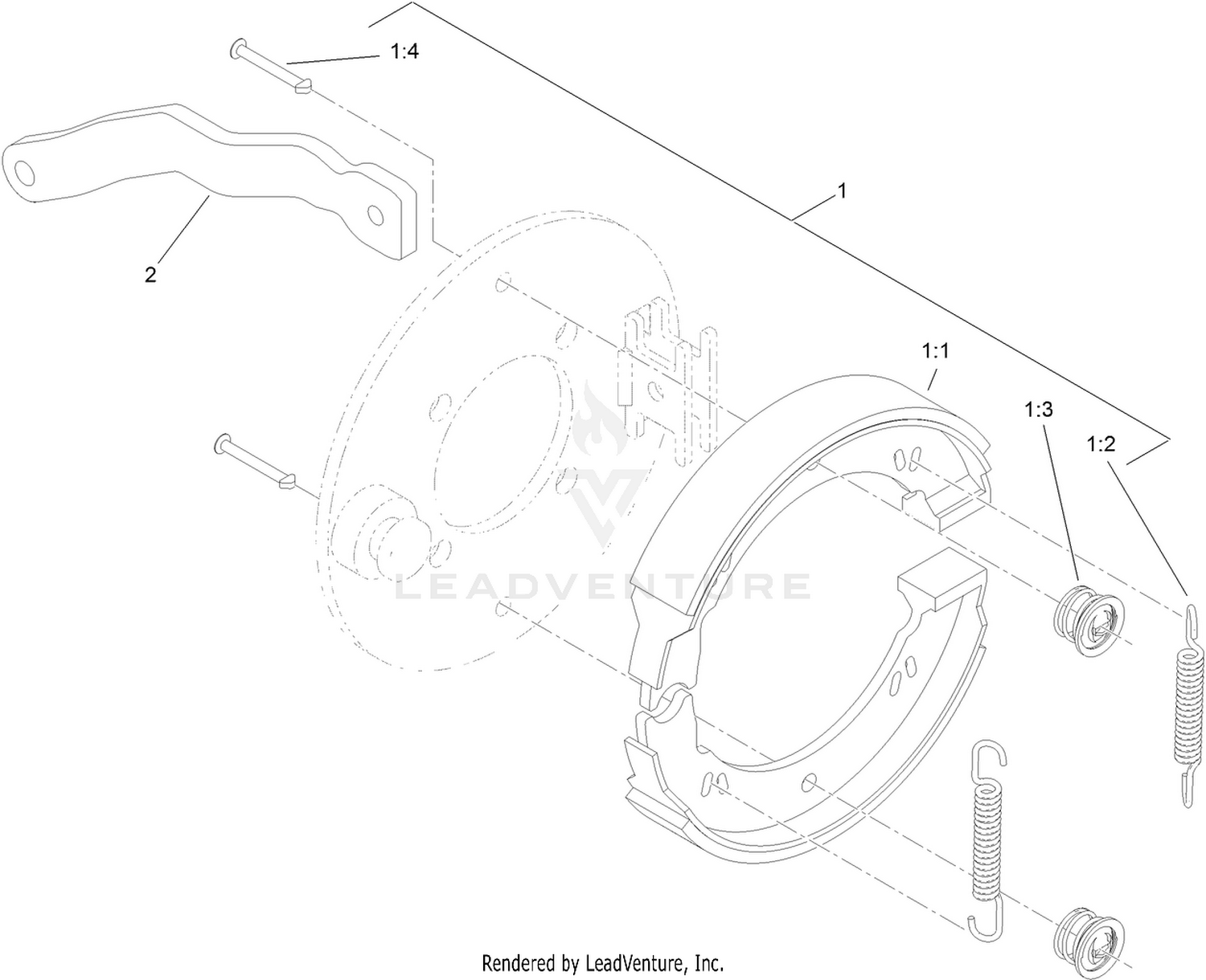 Left Hand Brake Assembly No. 139-2721