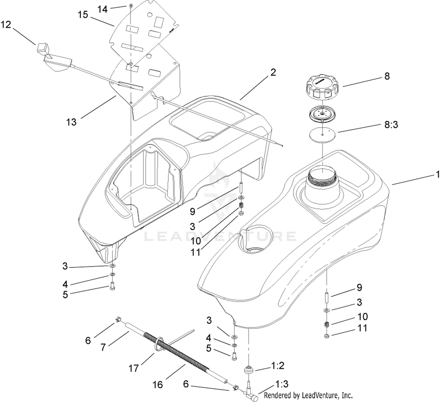 Fuel Tank and Control Pod Assembly