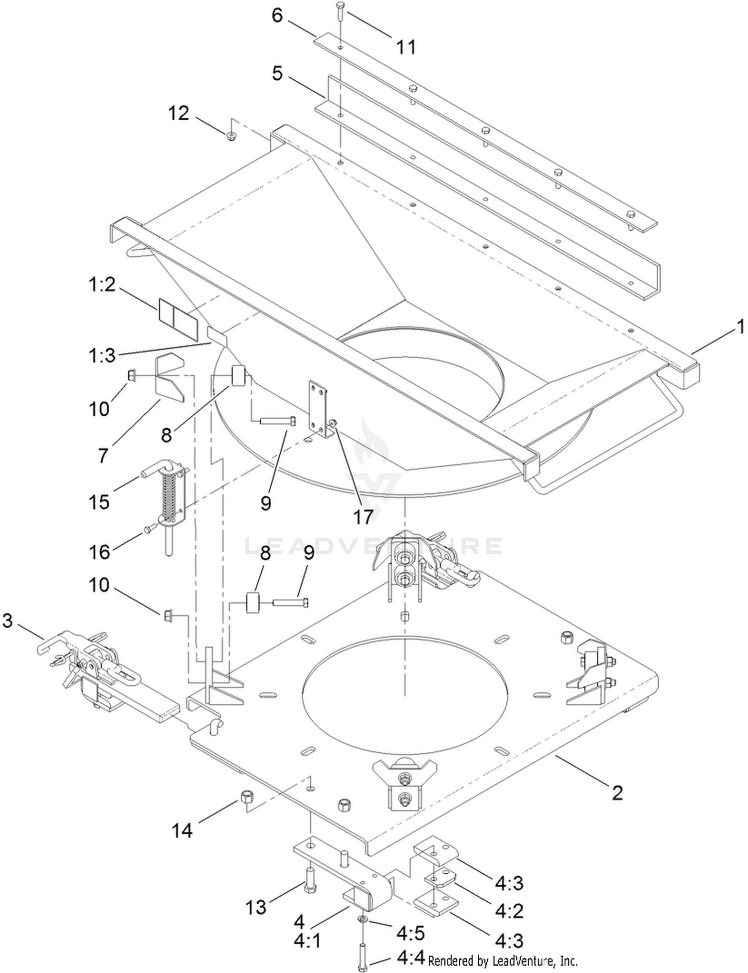 Funnel and Swivel Plate Assembly