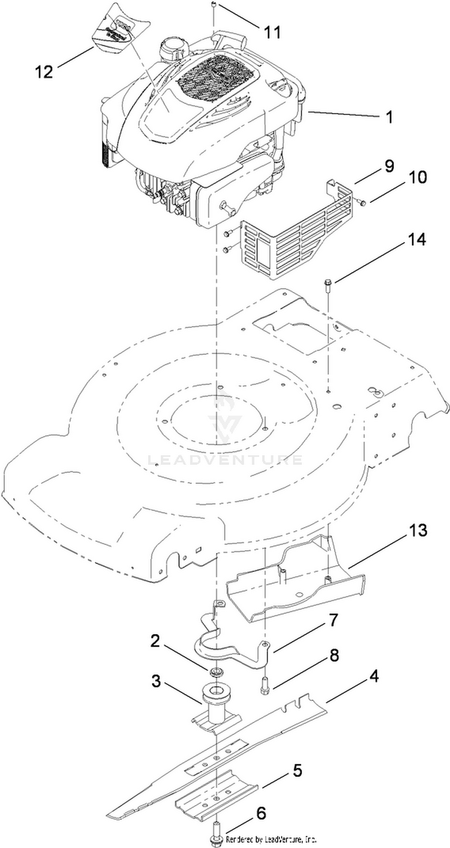 Engine and Blade Assembly