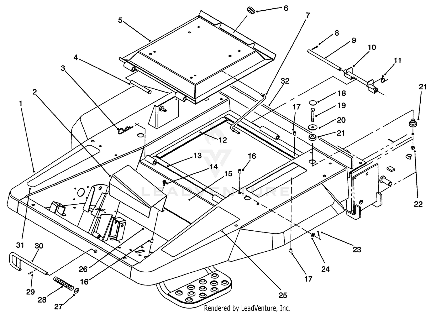Front Frame and Seat Base Assembly