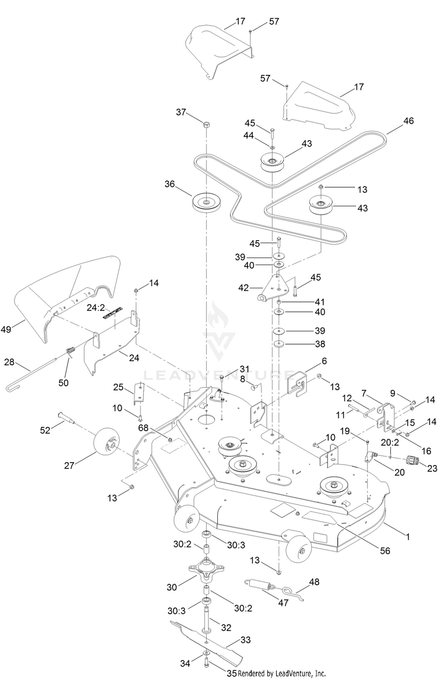 50 Inch Deck Assembly
