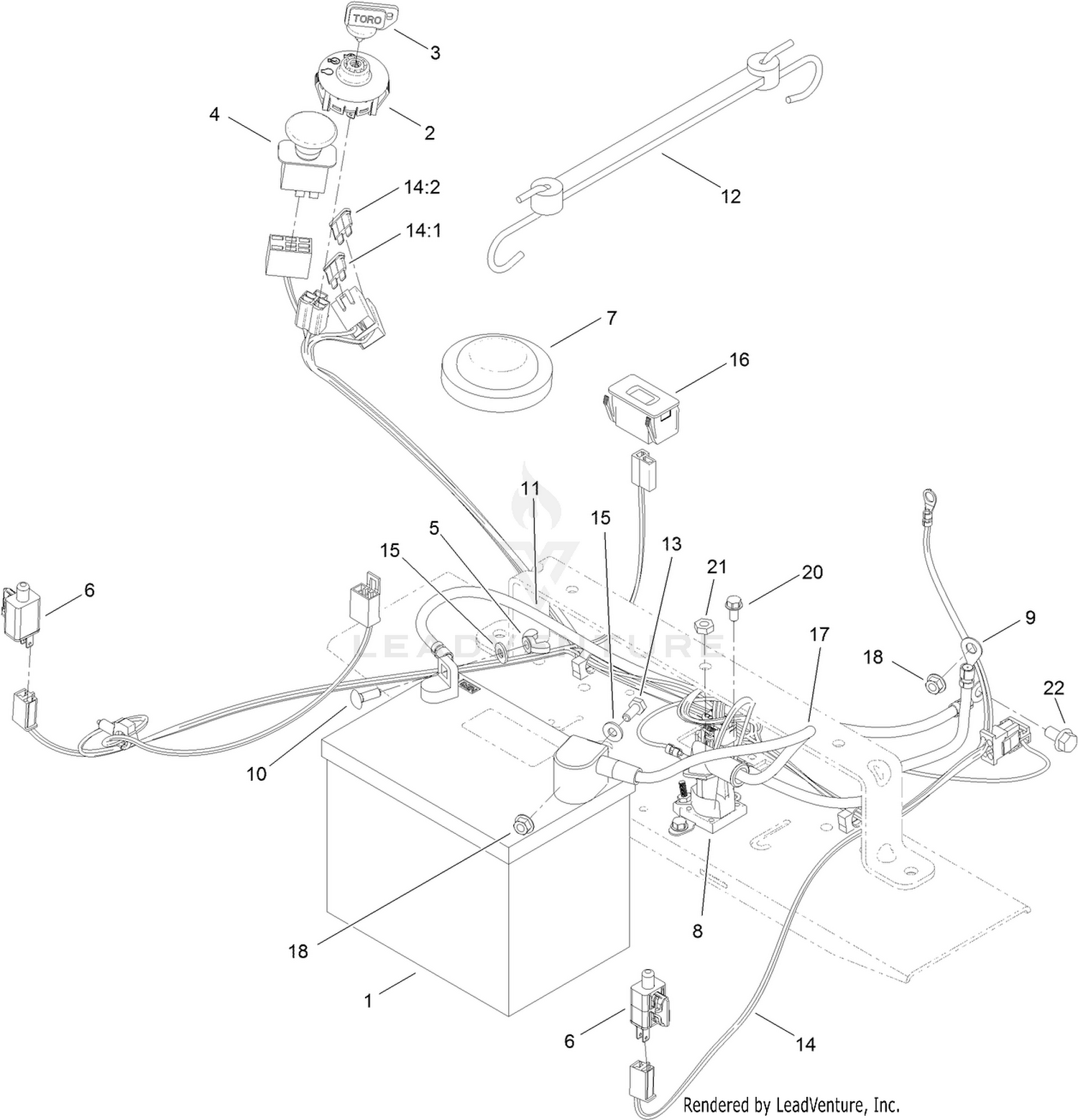Battery and Electrical Assembly