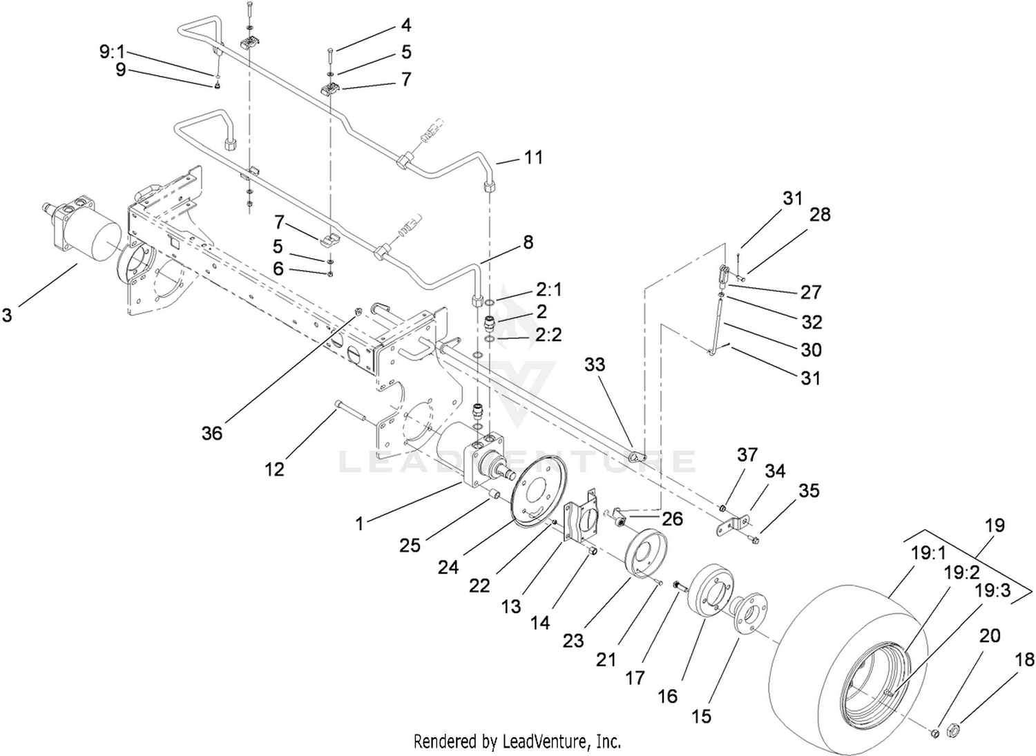 Front Wheel and Brake Assembly
