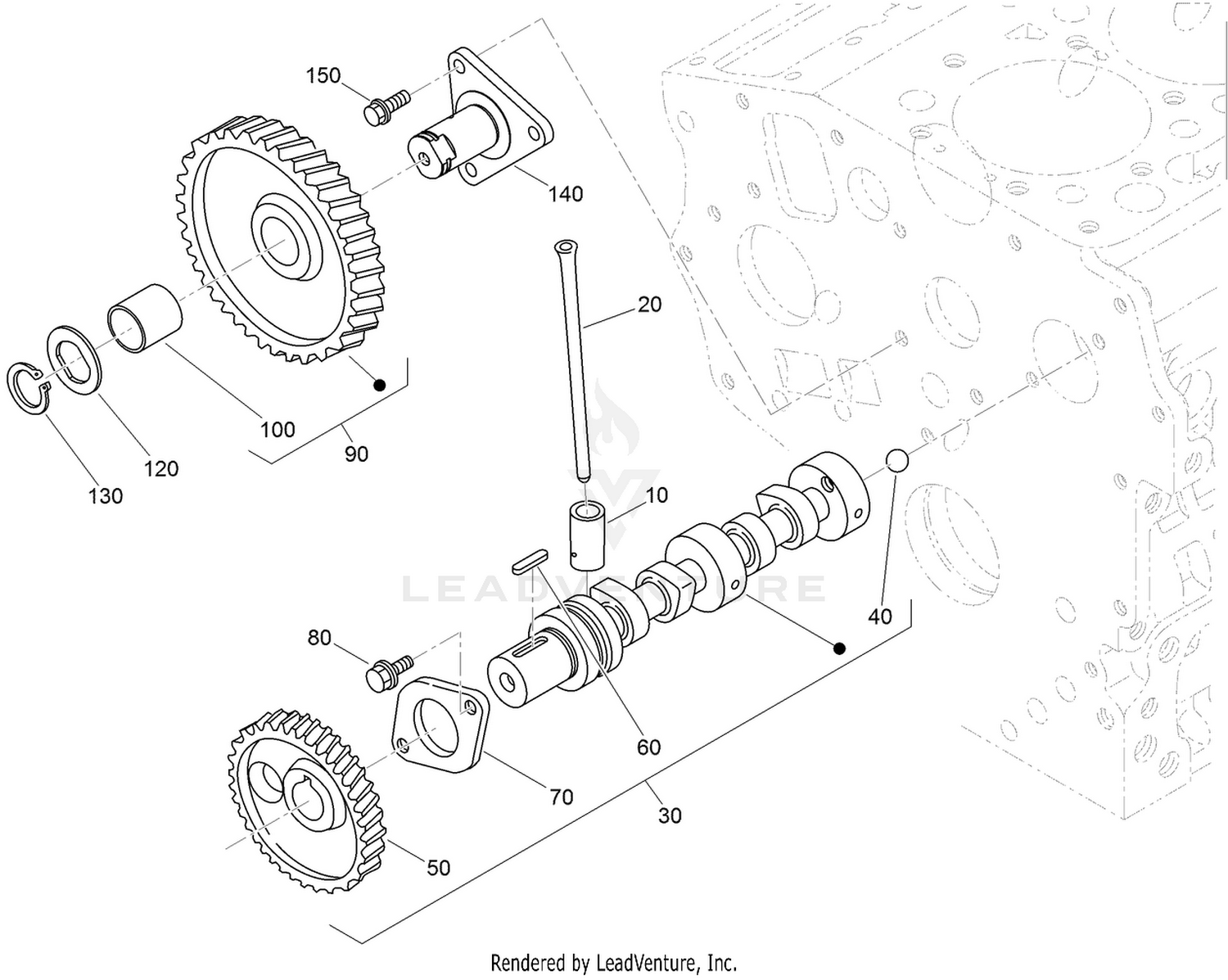 Camshaft and Idle Gear Shaft Assembly