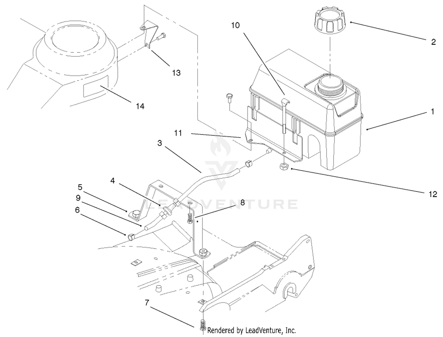 Fuel Tank And Bracket Assembly