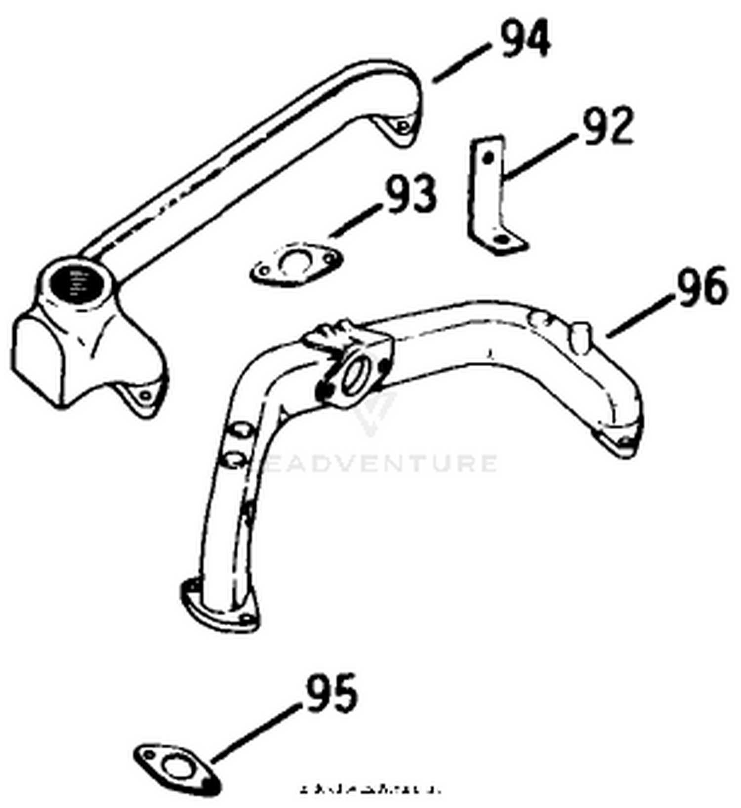 Intake  Exhaust Manifolds-Engine Kohler Model No. K532s-Spec. 53169