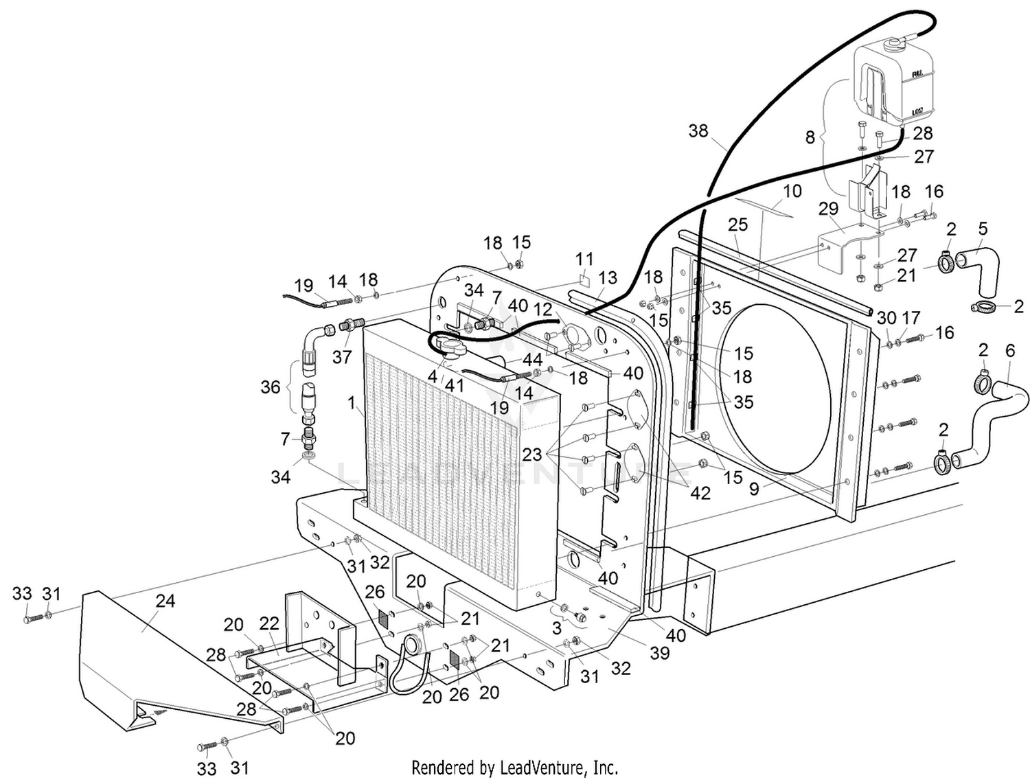 Chassis Rear / Oil Cooler / Radiator Assembly