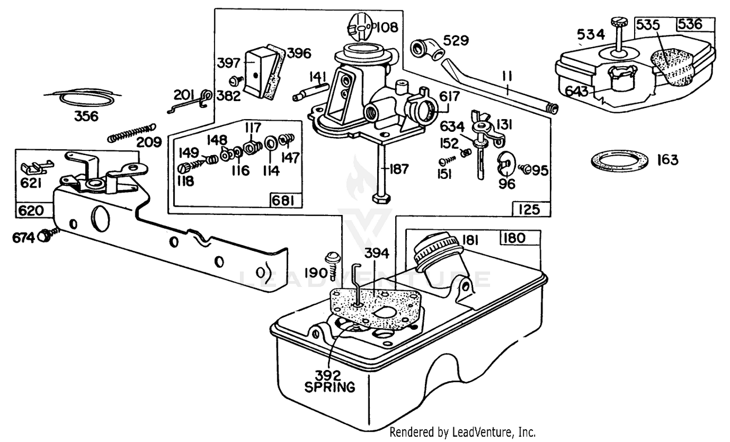 Briggs  Stratton Carburetor Assembly Model 92508-1033-01