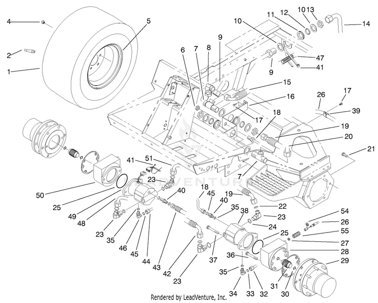 Front Hydraulic Drive  Brake Assembly