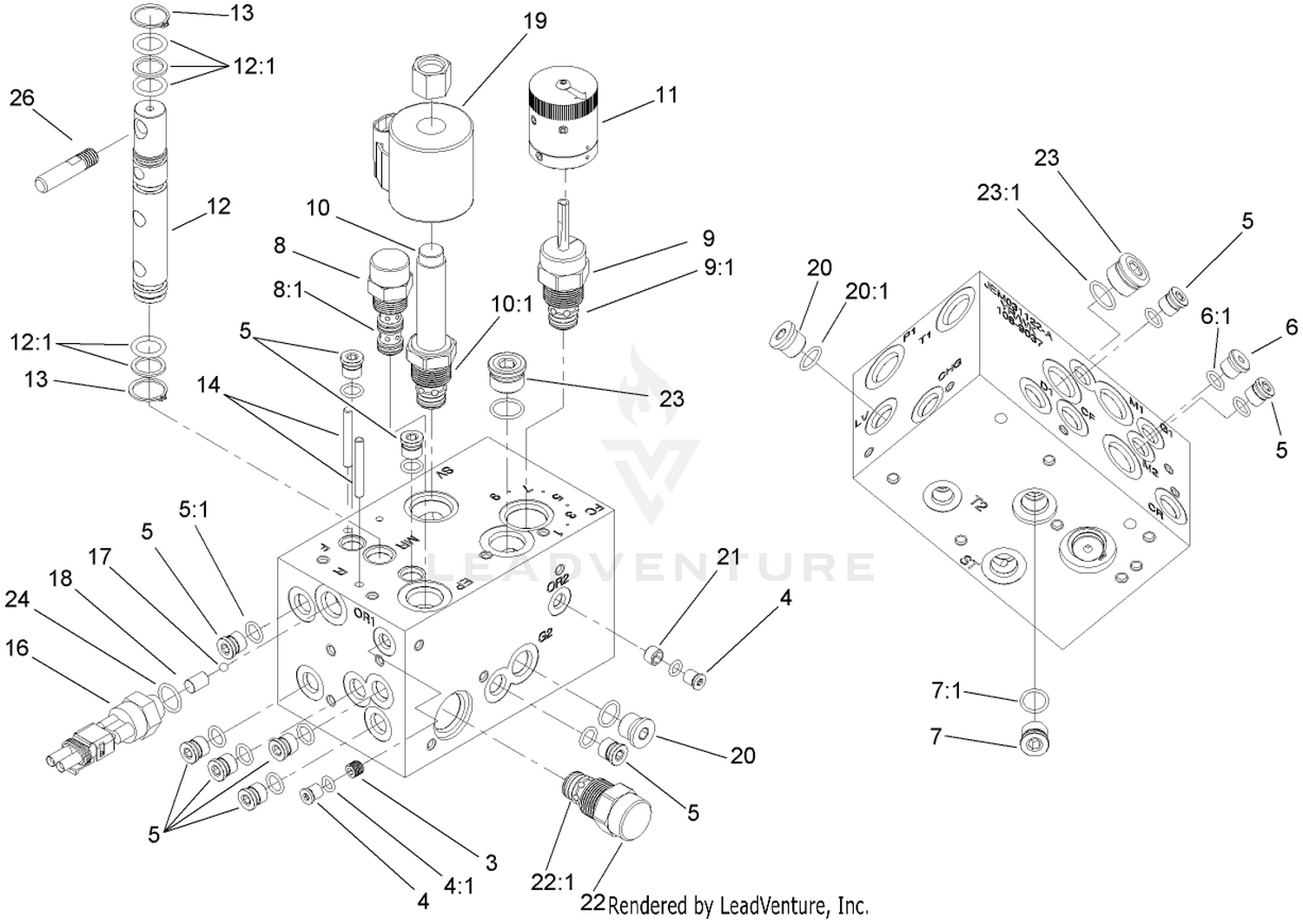 Hydraulic Manifold Assembly No. 108-9037