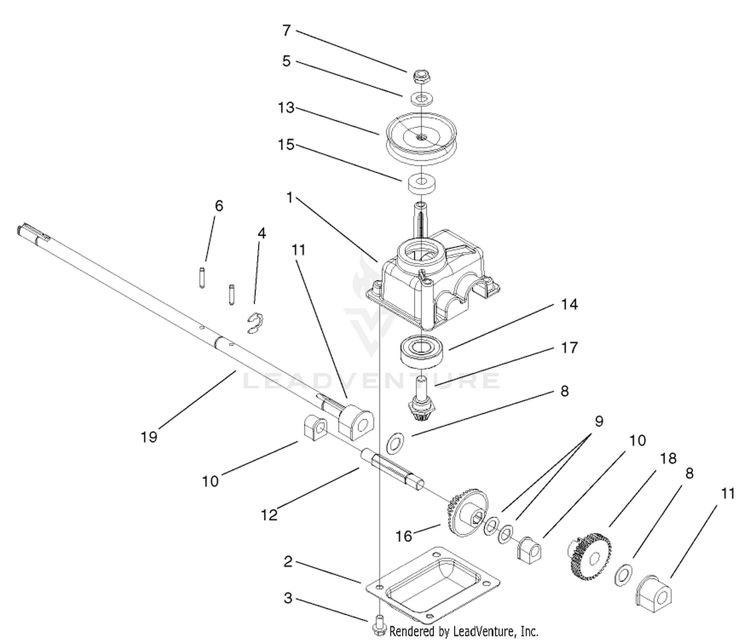 Gear Case Assembly No. 104-7593