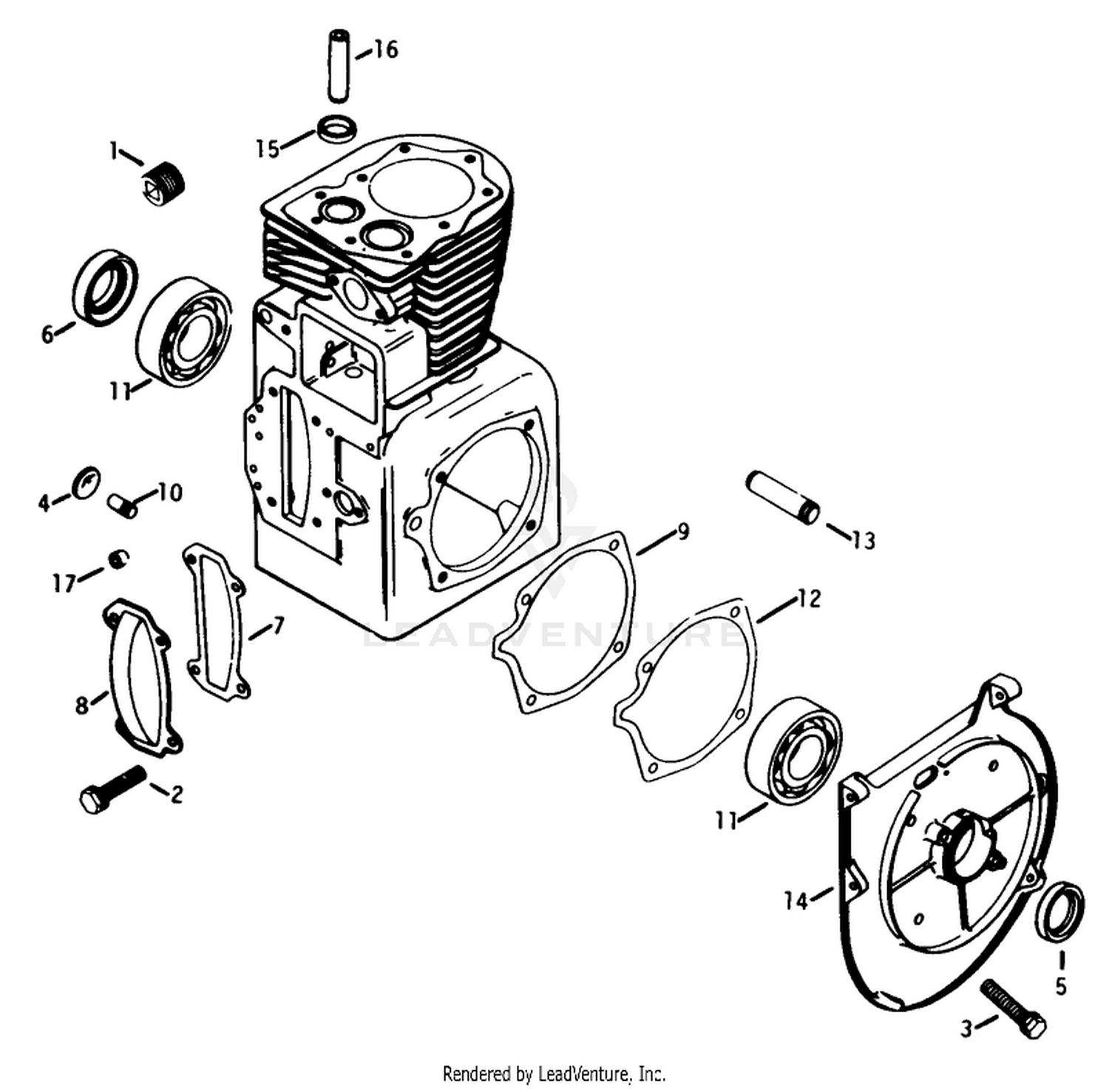 Crankcase-Engine Assembly-Kohler Model K-321s Spec. No. 60407