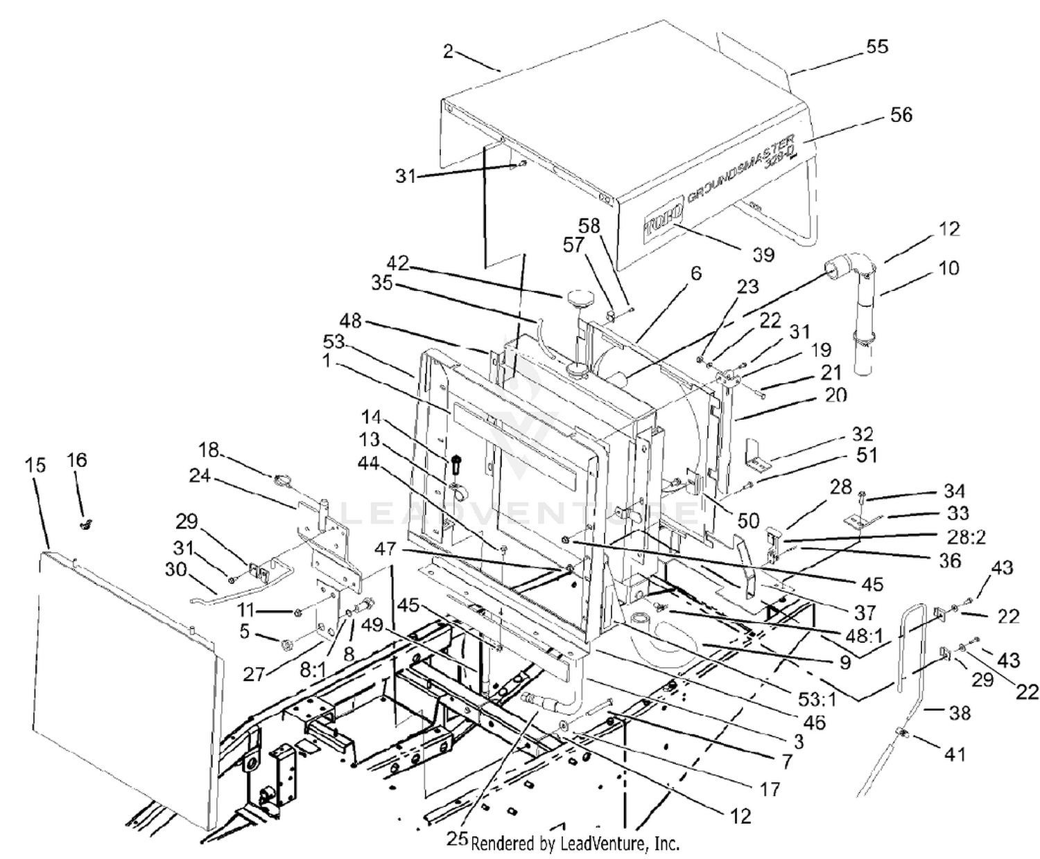 Radiator and Hood Assembly