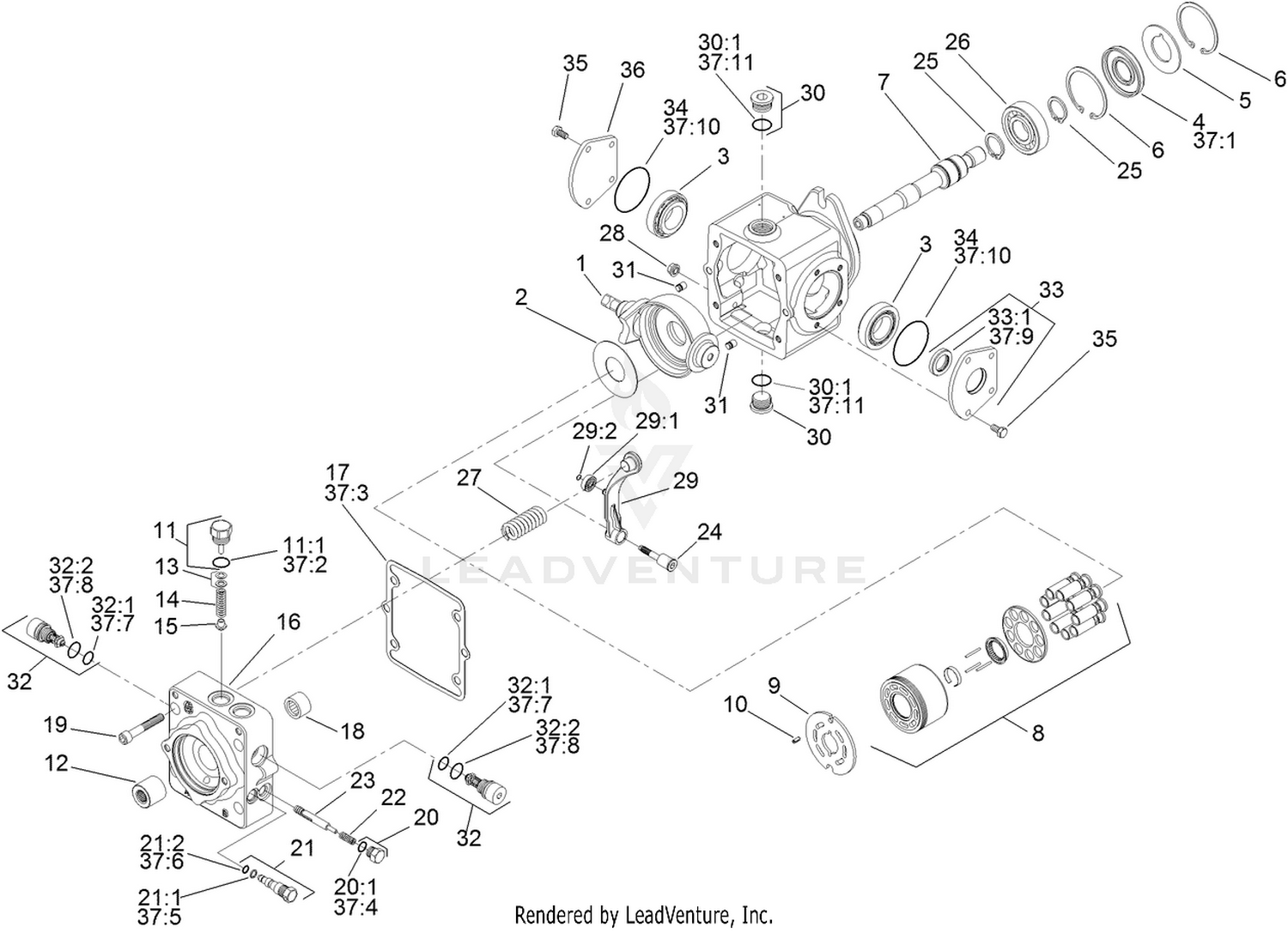 Variable Piston Pump Assembly No. 138-0305