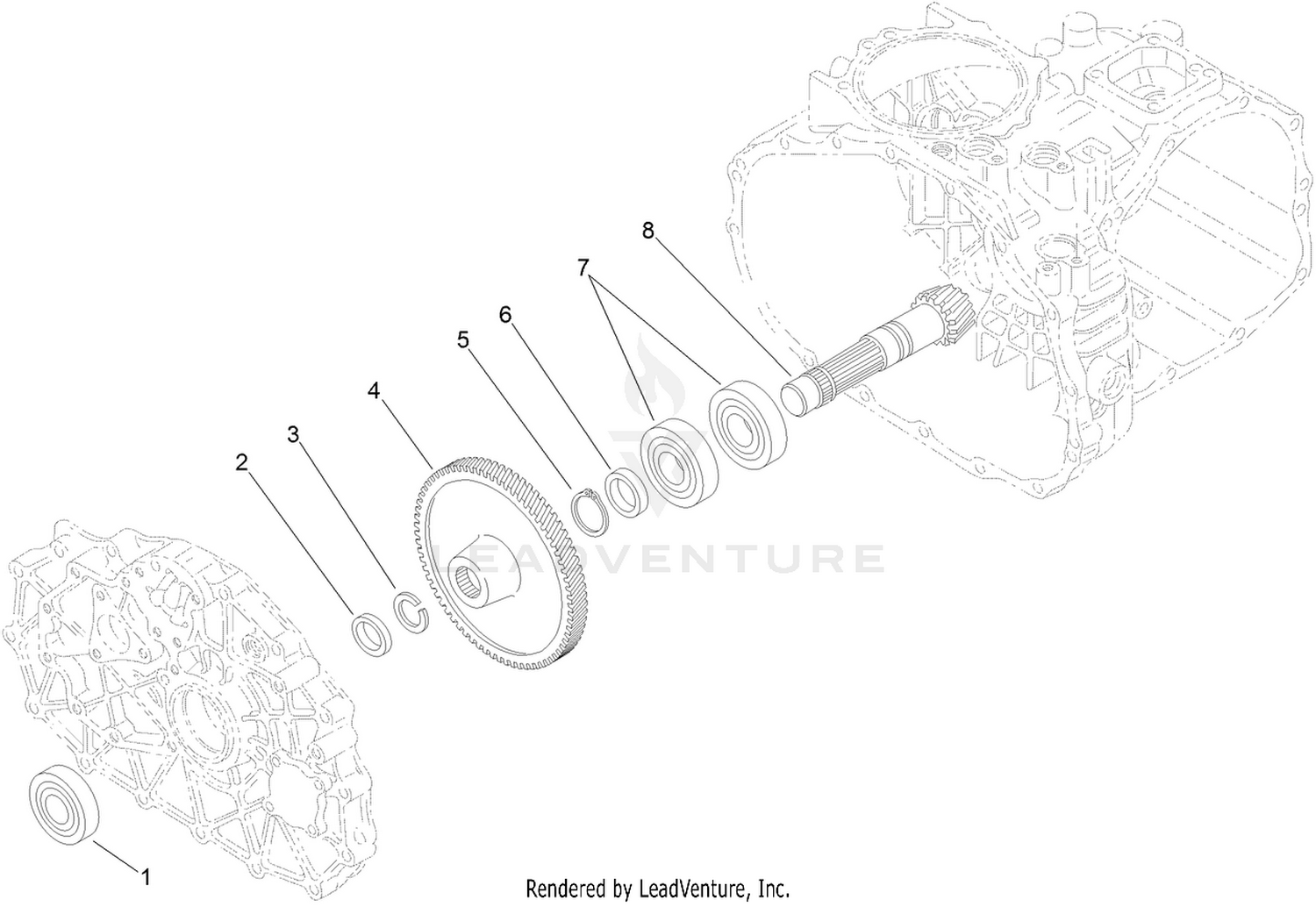 Countershaft Assembly  Transaxle Assembly No. 120-7610