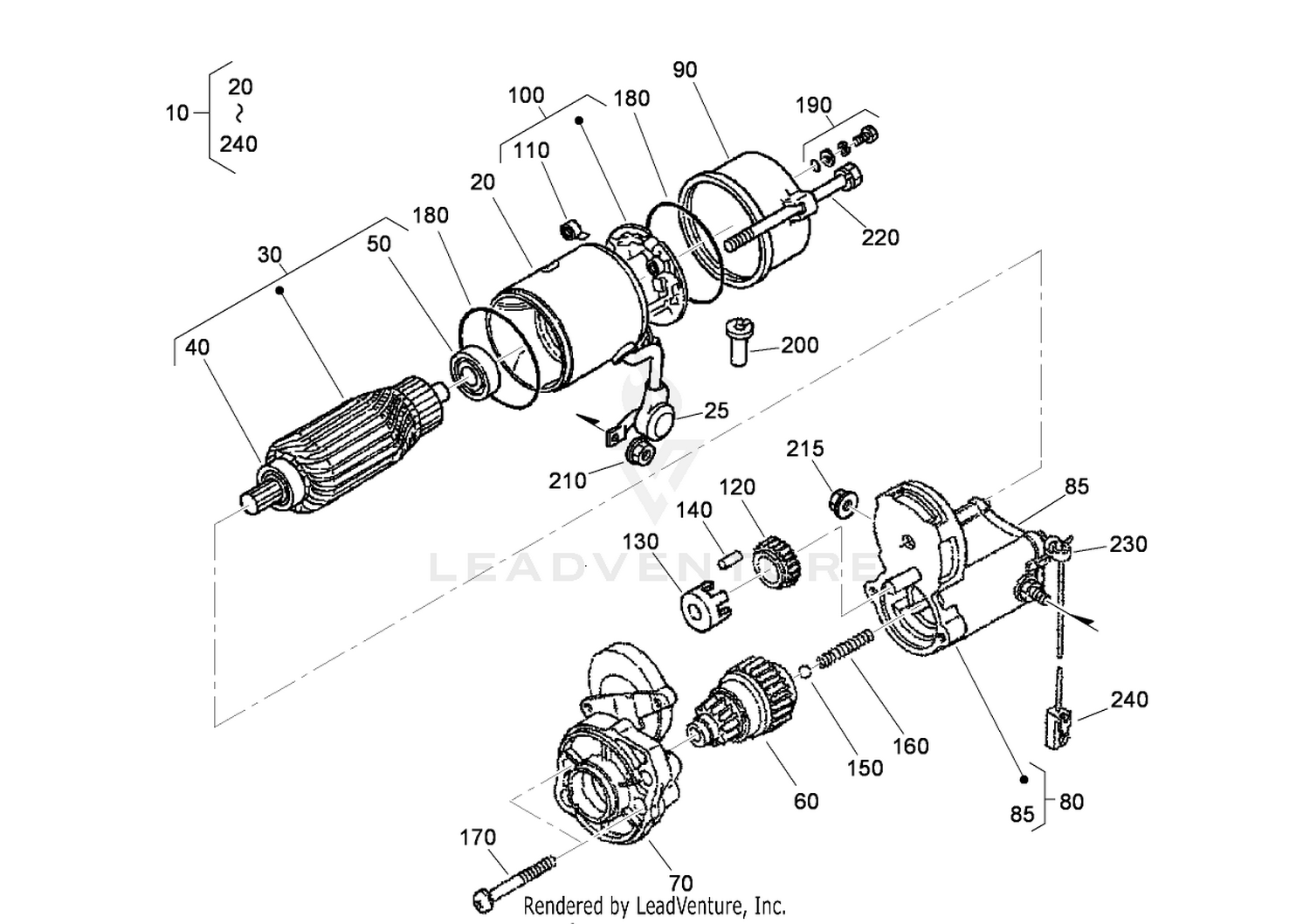 Starter (Component Part) Assembly No. 98-9705