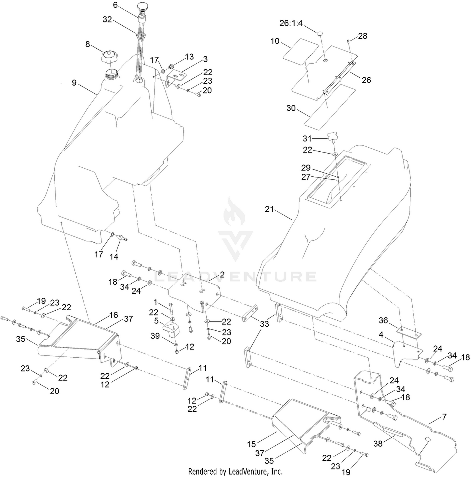 Fuel Tank and Storage Pod Assembly