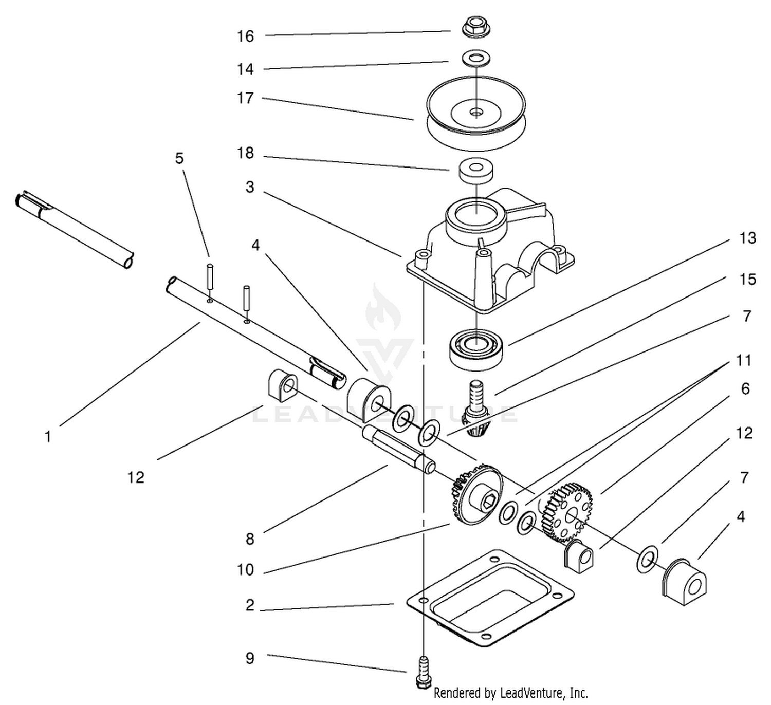Gear Case Assembly No. 99-6466