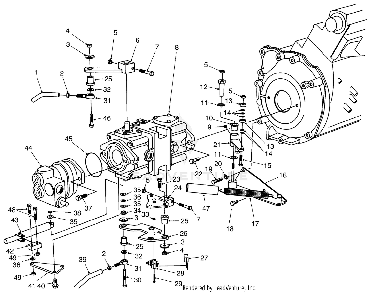 Hydraulic Pump Installation Assembly