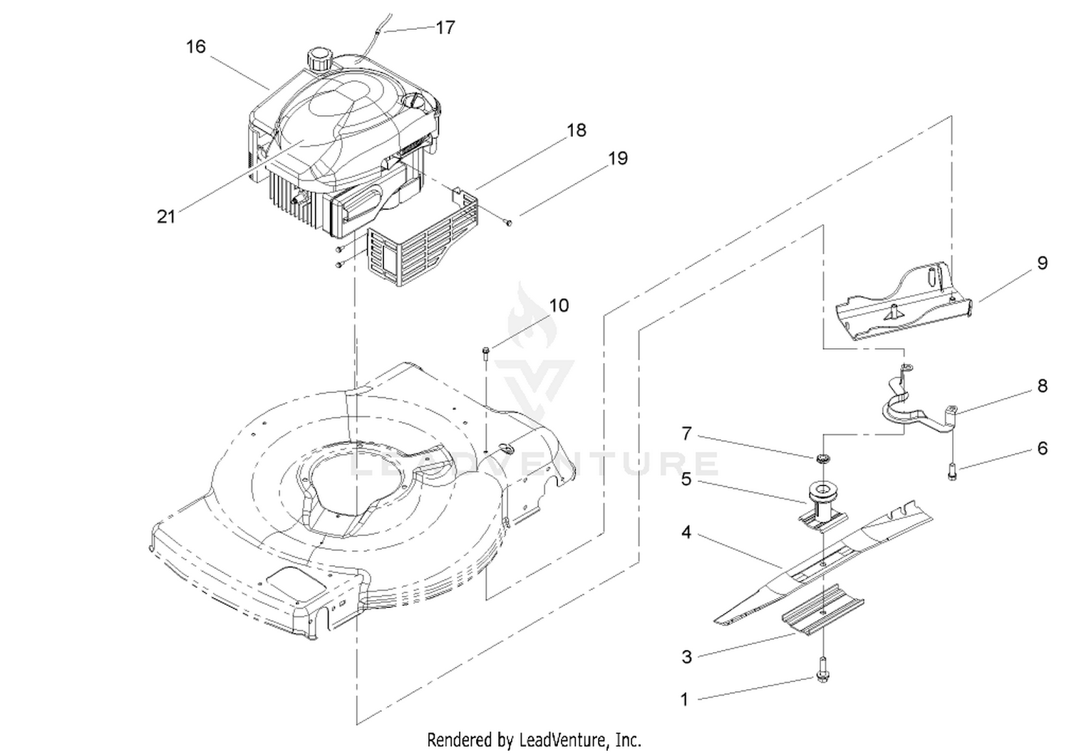 Engine and Blade Assembly