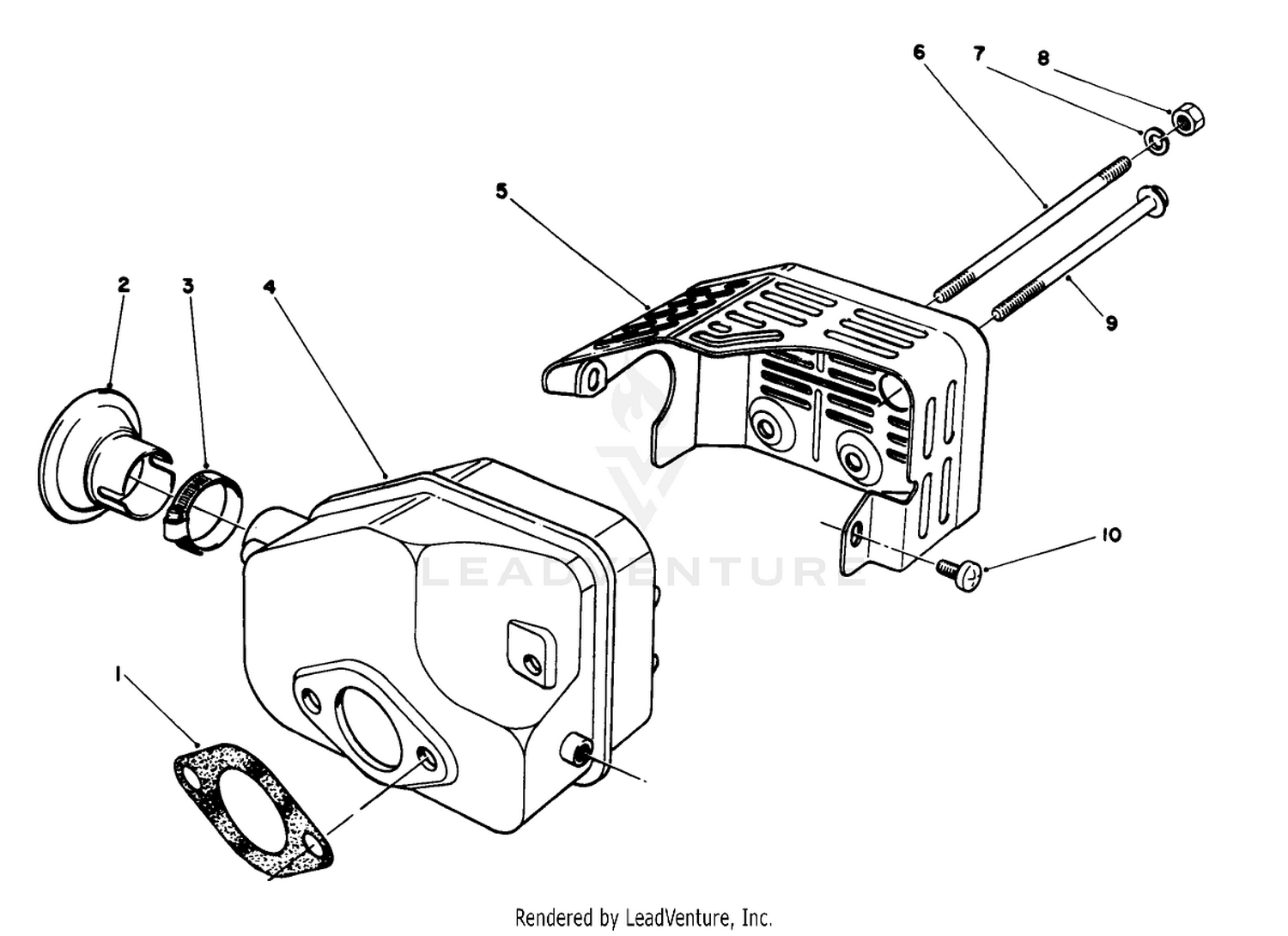 Muffler Assembly (engine Model No. 47pm1-1)(serial No. 2005001  Up)