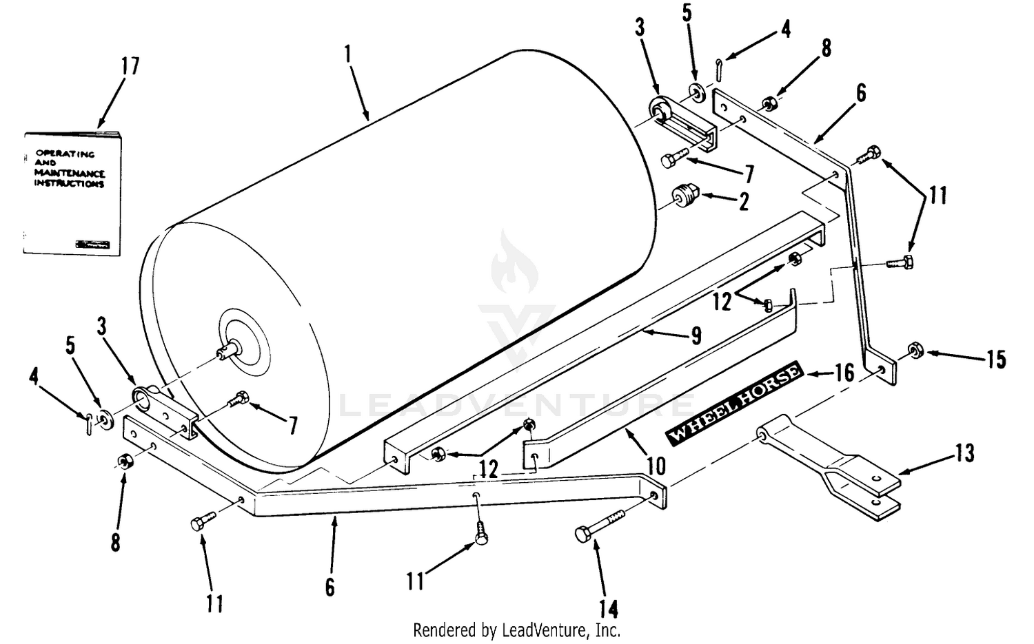 Lawn Roller-36 In. (92 Cm) Vehicle Identification Number 07-36rl01