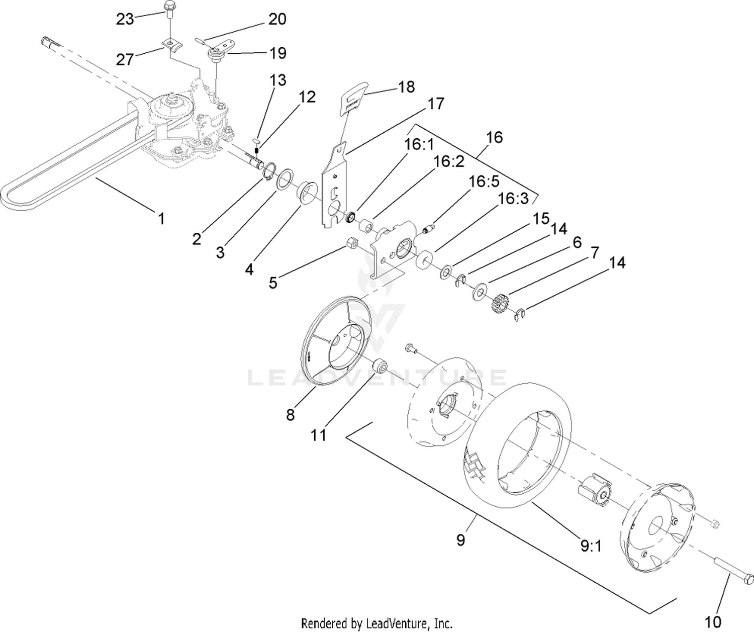 Rear Drive and Wheel Assembly