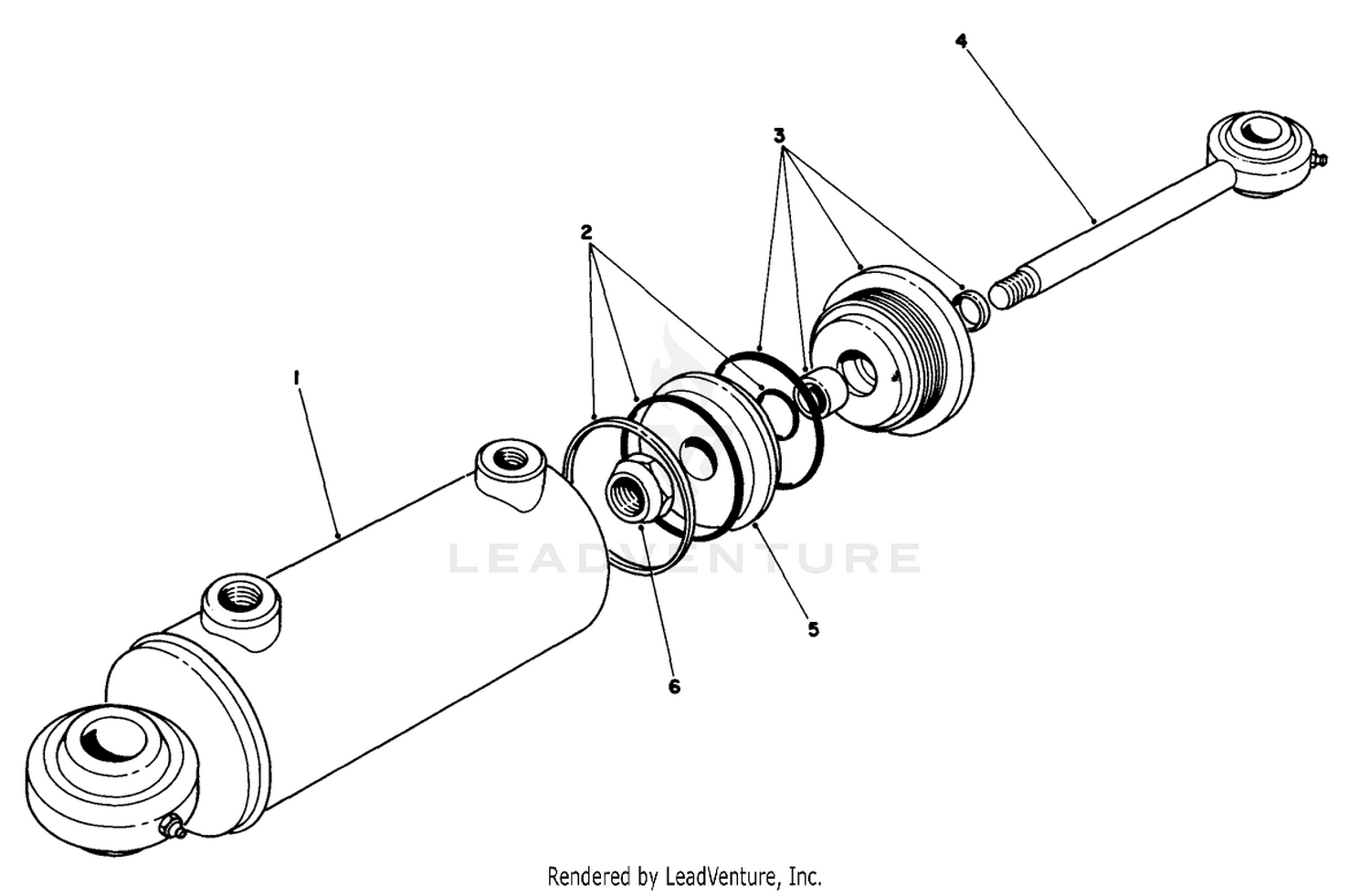 Hydraulic (steering) Cylinder No. 63-6740