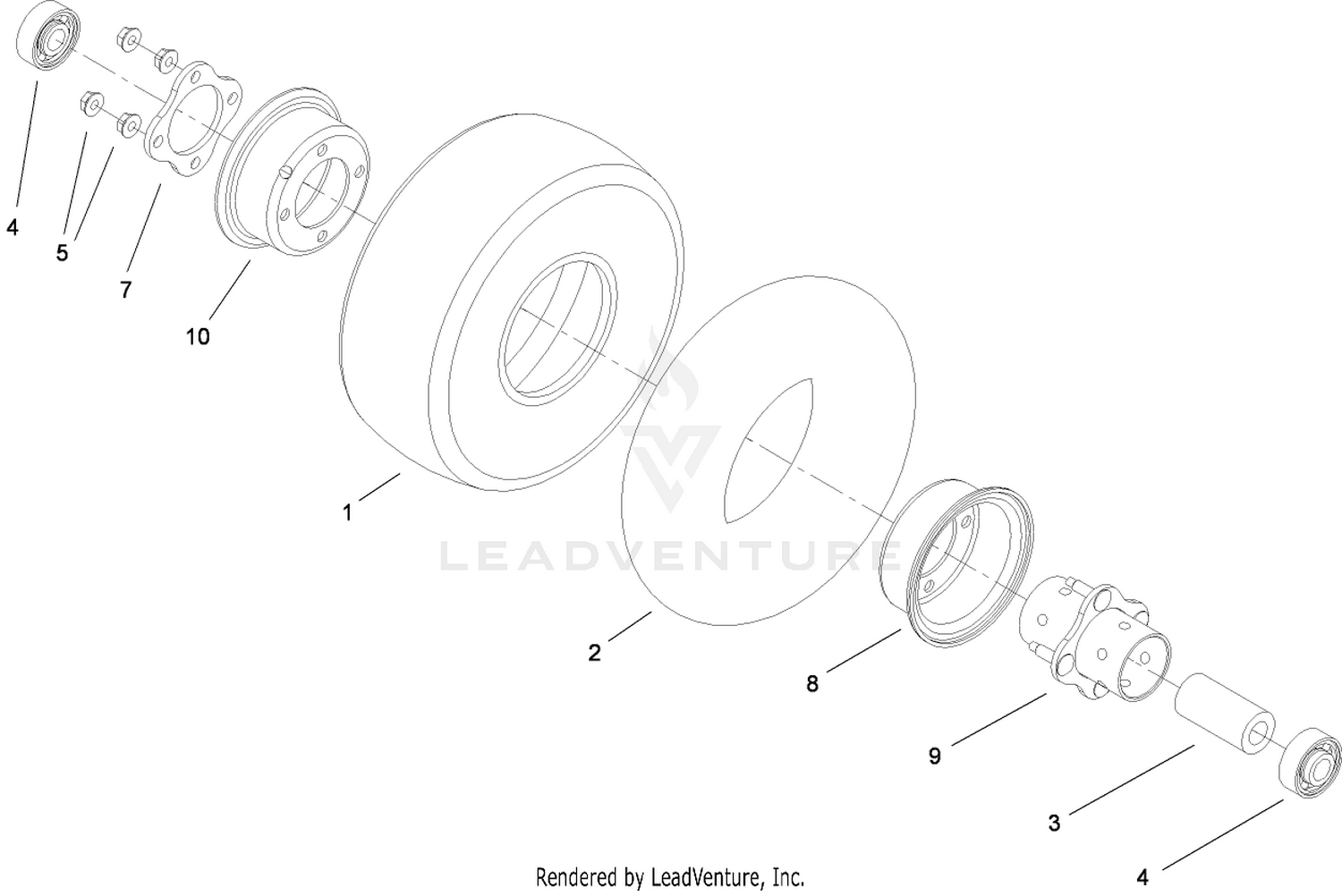 10 Inch Wheel Assembly No. 93-4240