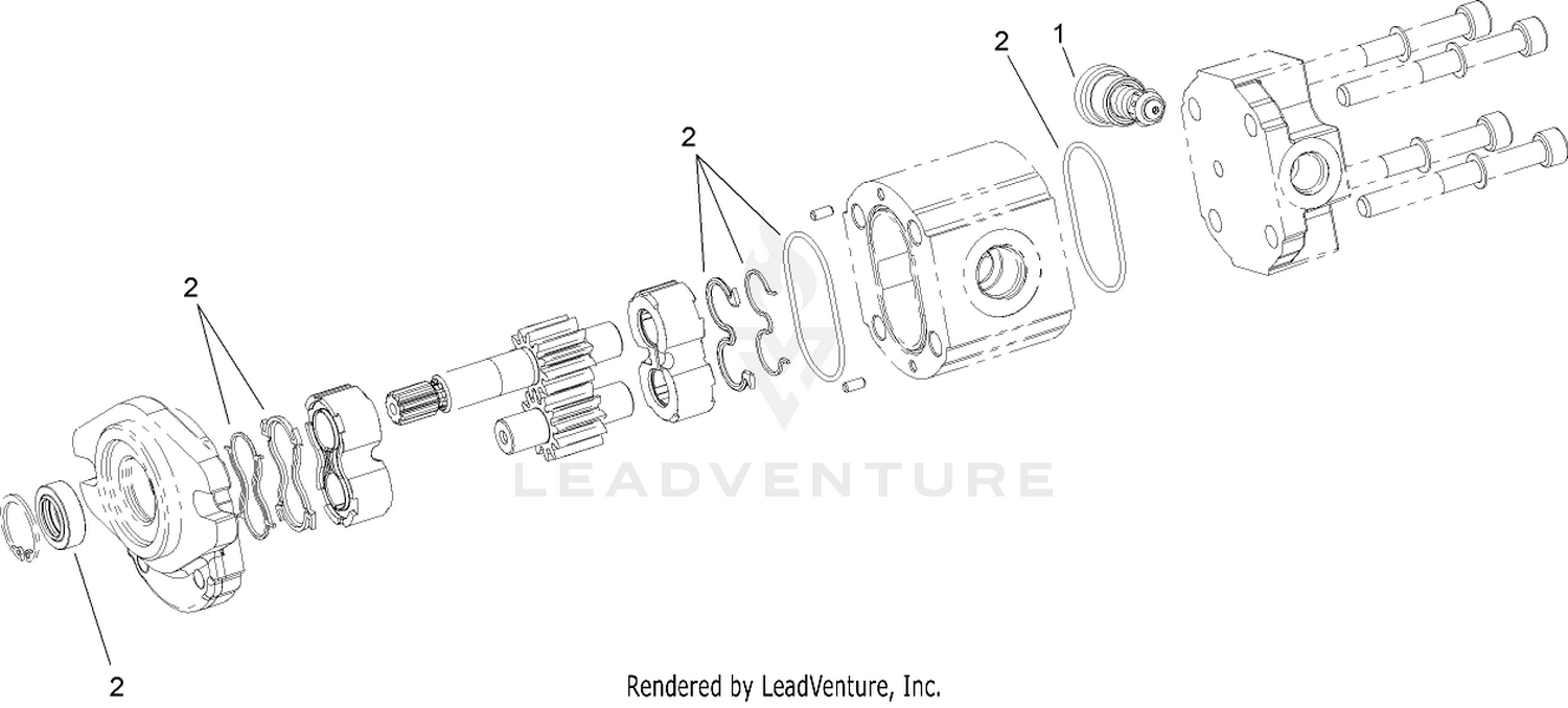 Hydraulic Gear Pump Assembly No. 112-9542