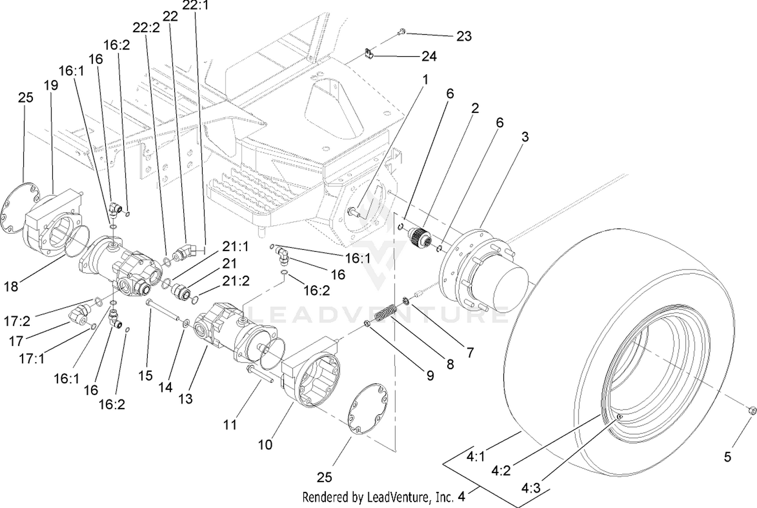 Front Drive and Brake Assembly