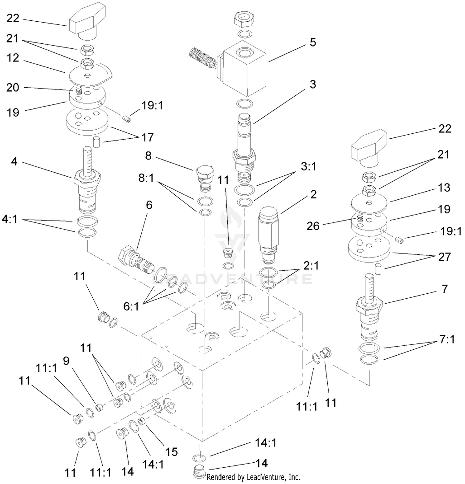 Hydraulic Manifold Assembly No. 104-4841