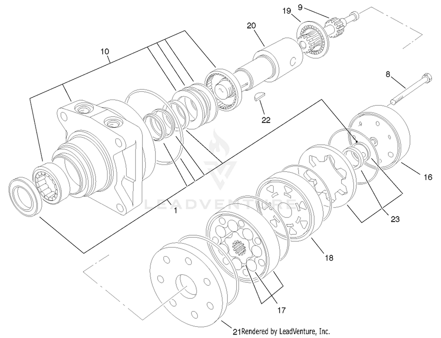 Hydraulic Motor Assembly No. 75-9990
