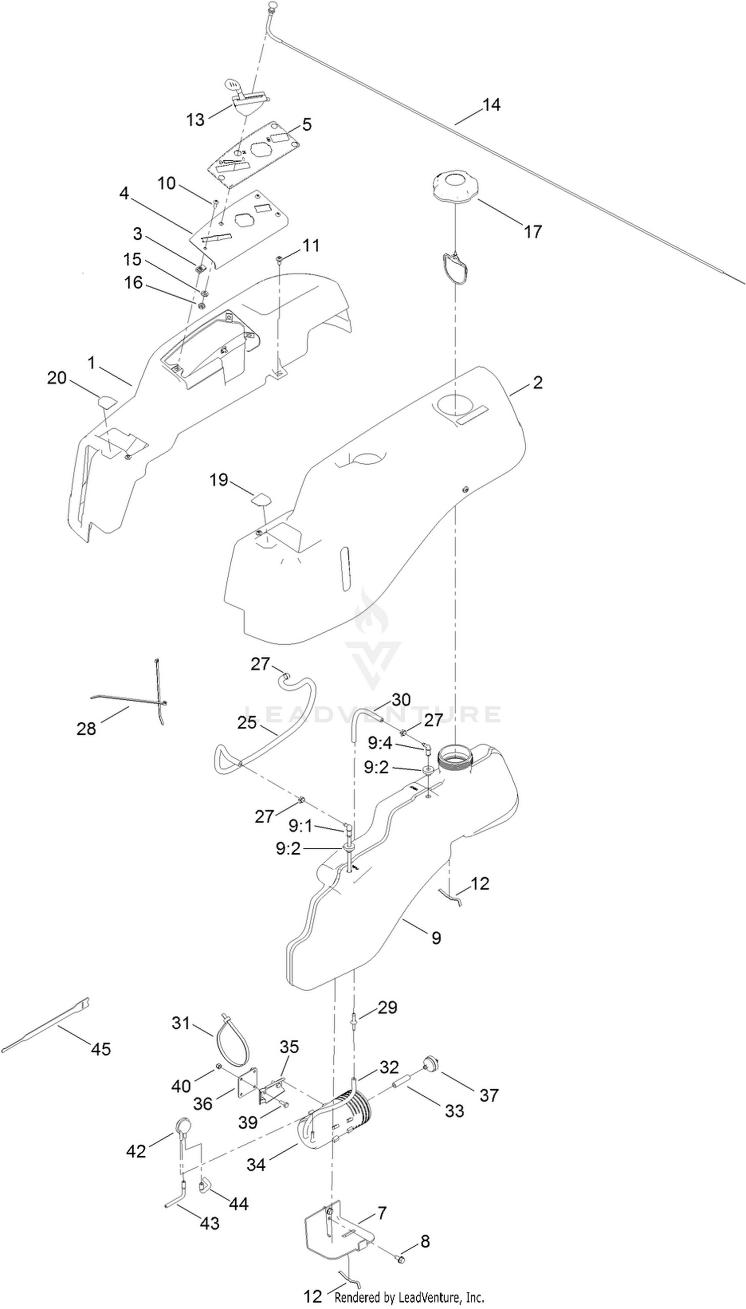Body Styling and Fuel Tank Assembly