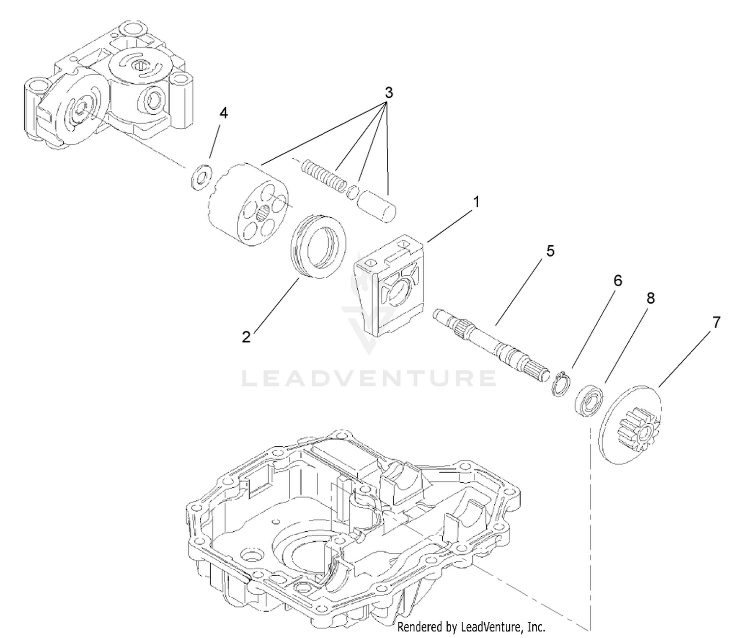 Motor Shaft Assembly  Transmission Assembly No. 104-2889