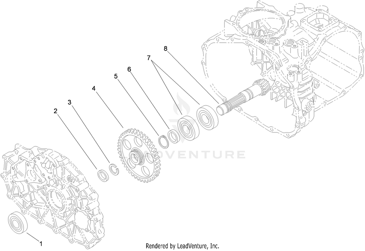 Countershaft Assembly  Transaxle Assembly No. 104-9078
