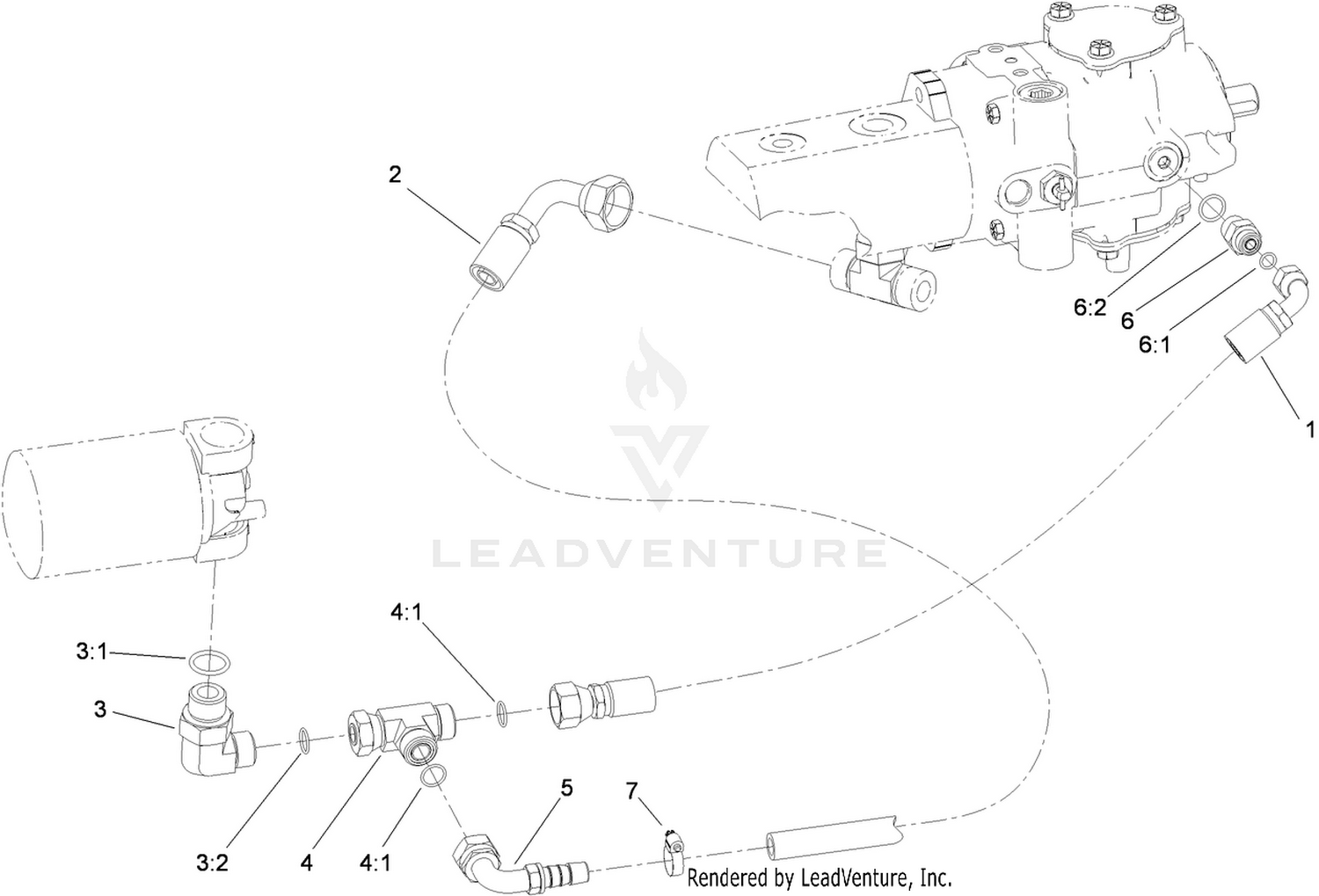 Case Drain Hose Assembly
