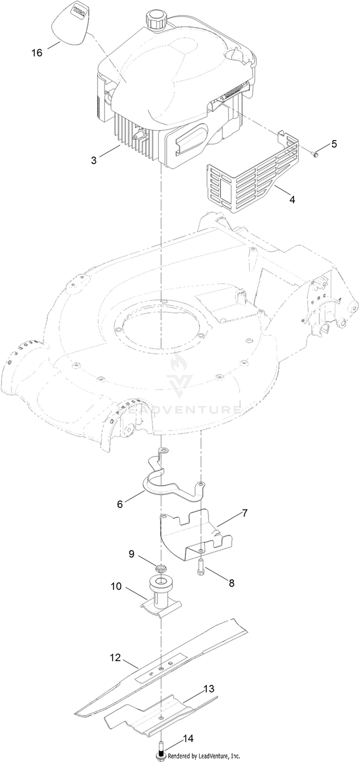 Engine and Blade Assembly