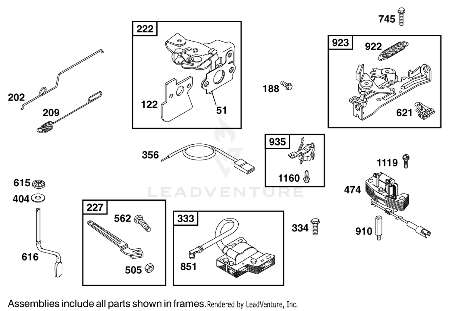 Engine Briggs  Stratton Model 123607-0153-E1 5