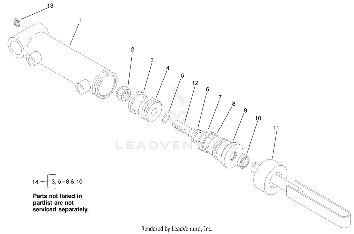Hydraulic Cylinder Assembly #99-2550