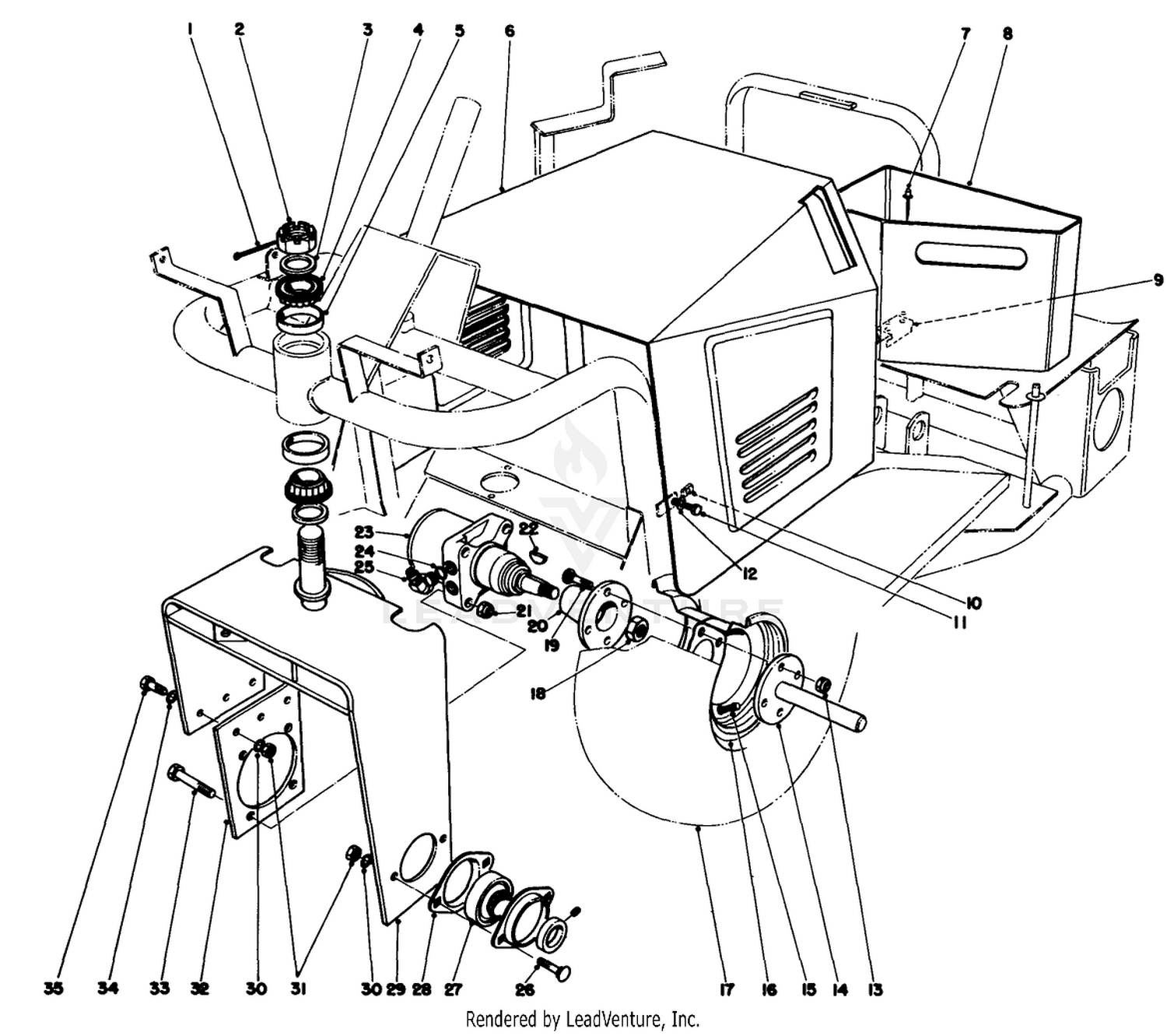 Front Steering Fork And Motor Assembly